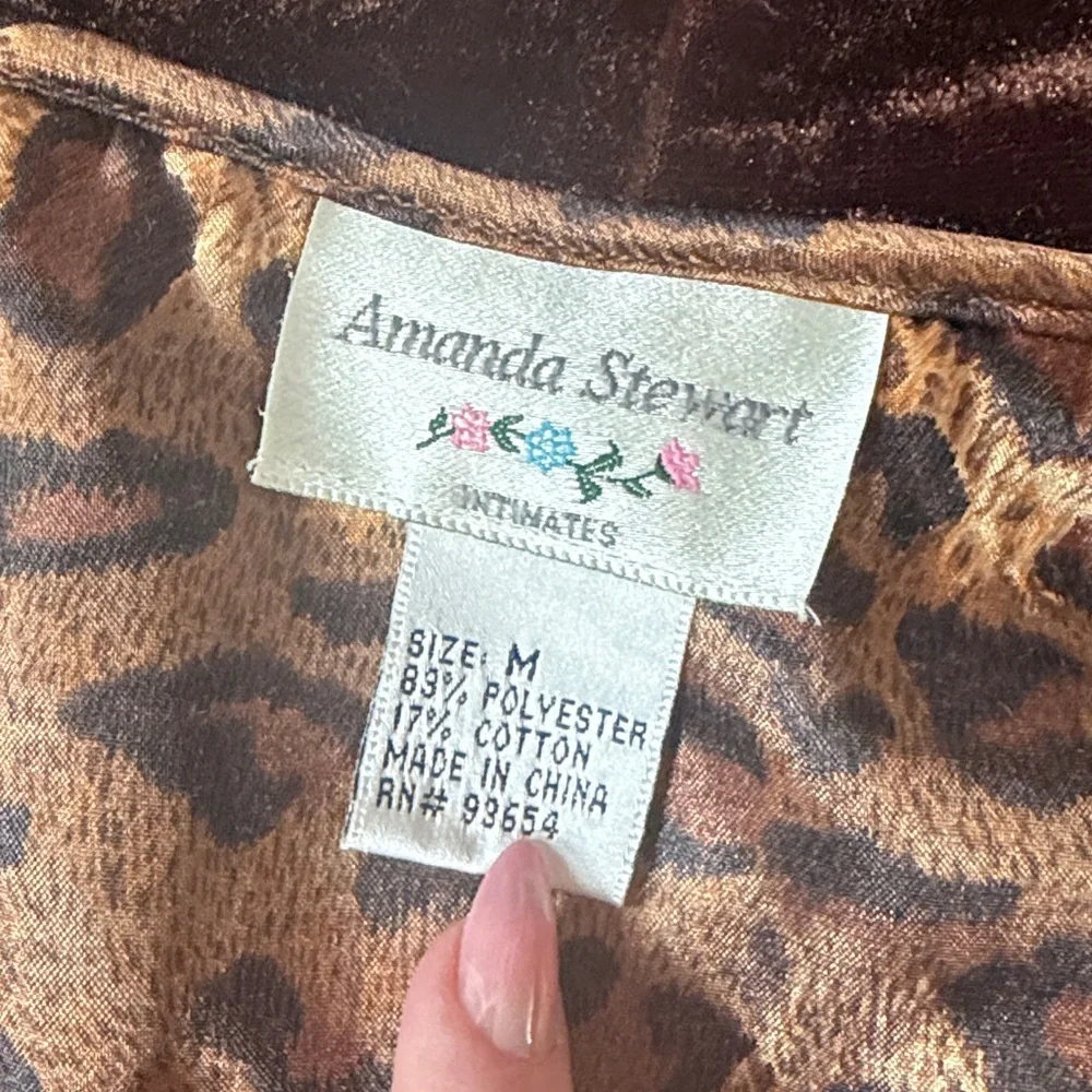 Vintage Amanda Stewart Leopard Print Robe / Duster – Size M luxury look - Picture 5 of 9